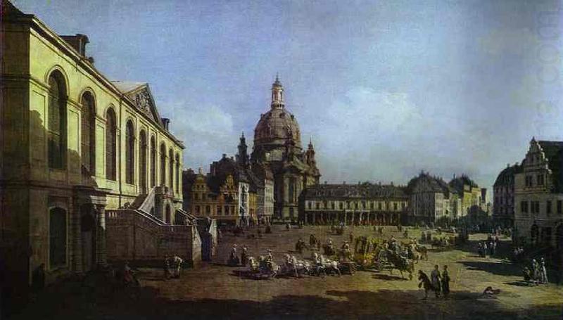 The New Market Square in Dresden Seen from the Judenhof, Bernardo Bellotto